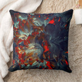 石炭の上に灰と炭の中のデジタルフラワー クッション (ブランケット)