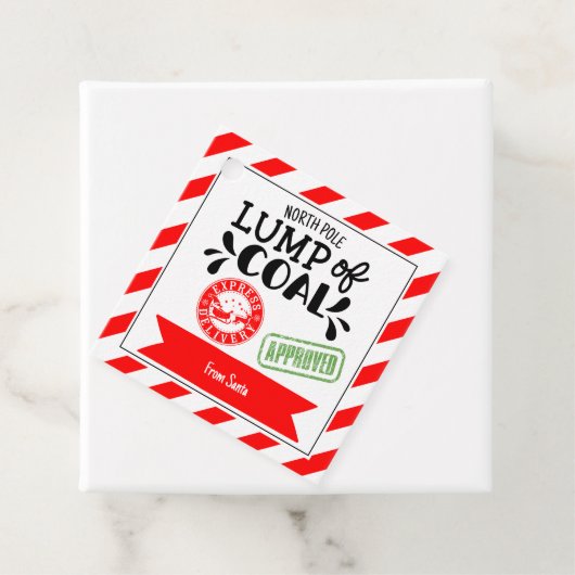 石炭の塊のおもしろいクリスマスの秘密ファンキーのサンタ フェイバータグ (インサイチュ)