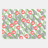 石炭の塊のおもしろいクリスマスの秘密ファンキーのサンタ ラッピングペーパーシート (正面2)