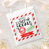 石炭の塊のおもしろいクリスマスパーティー秘密サンタ フェイバーバッグ (クリップ留めされた状態)