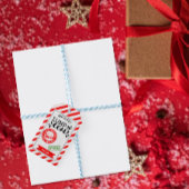 石炭の塊のユーモアあふれるクリスマスの秘密のサンタ ギフトタグ