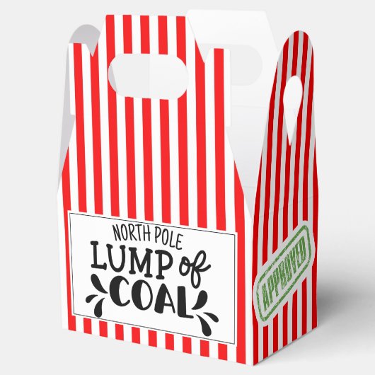 石炭の塊の面白いクリスマスの秘密のサンタパーティー フェイバーボックス (オープン)