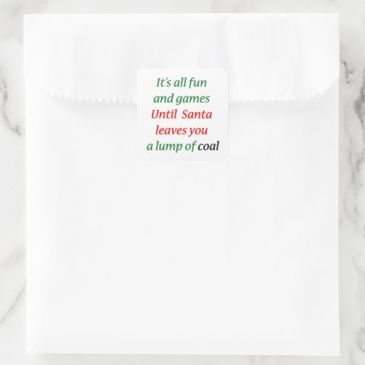 石炭の塊 スクエアシール (バッグ)