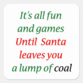 石炭の塊 スクエアシール (正面)