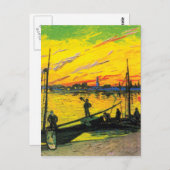 石炭はしけ(F437)ヴァンゴッホファインアート ポストカード (正面/裏面)