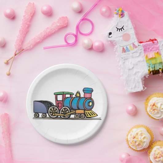 石炭を引き上げる列車 ペーパープレート (パーティー)