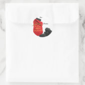 石炭ギフトいけなラベルのバッグ ラウンドシール (バッグ)