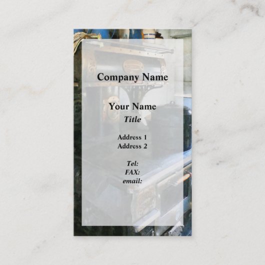 石炭ストーブ 名刺 (正面)