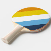 石炭夜間はっきりしたストライプの 卓球ラケット (正面アングル)