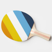 石炭夜間はっきりしたストライプの 卓球ラケット (横)