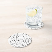 石炭紙吹雪水カラードット紙コースター ラウンドペーパーコースター (インサイチュ)