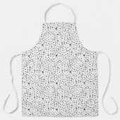 石炭紙吹雪水色ドットキッチンエプロン エプロン (正面)