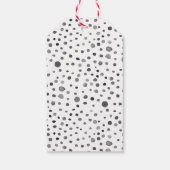 石炭紙吹雪水色ドットギフトラベル ギフトタグ (裏面)