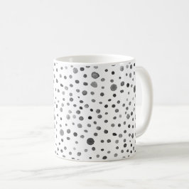 石炭紙吹雪水色ドットクラシックMug コーヒーマグカップ