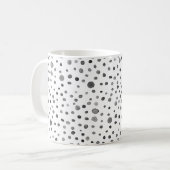 石炭紙吹雪水色ドットクラシックMug コーヒーマグカップ (正面左)
