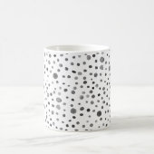 石炭紙吹雪水色ドットクラシックMug コーヒーマグカップ (中央)