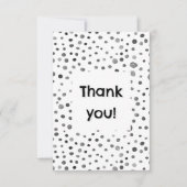 石炭紙吹雪水色ドットサンキューカード サンキューカード (正面)