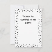 石炭紙吹雪水色ドットサンキューカード サンキューカード (裏面)