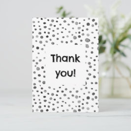 石炭紙吹雪水色ドットサンキューカード サンキューカード