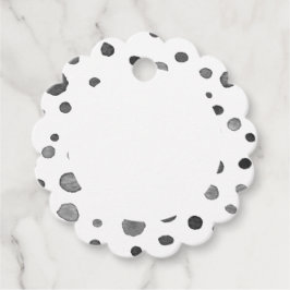 石炭紙吹雪水色ドットメッセージカード フェイバータグ