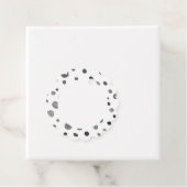 石炭紙吹雪水色ドットメッセージカード フェイバータグ (インサイチュ)