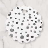 石炭紙吹雪水色ドットメッセージカード フェイバータグ (裏面)