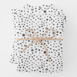 石炭紙吹雪水色ドット包み紙 ラッピングペーパーシート