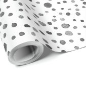 石炭紙吹雪水色ドット包み紙 ラッピングペーパー (ロールコーナー)