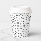 石炭紙吹雪水色ドット紙カップ 紙コップ (裏面)