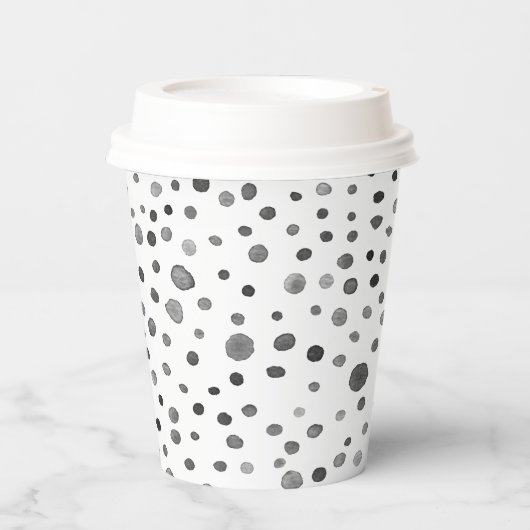石炭紙吹雪水色ドット紙カップ 紙コップ (正面)