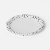 石炭紙吹雪水色ドット紙プレート ペーパープレート (アングル)