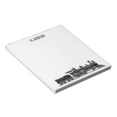 石炭車付機関車パーソナライズされた ノートパッド (アングル)