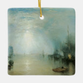 石炭運搬人と月光の船（ジョセフ・ターナー） セラミックオーナメント (正面)