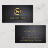 石炭黒の金ゴールドの馬のバッジは名刺を埋め込みます 名刺 (正面/裏面)