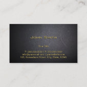 石炭黒の金ゴールドの馬のバッジは名刺を埋め込みます 名刺 (裏面)