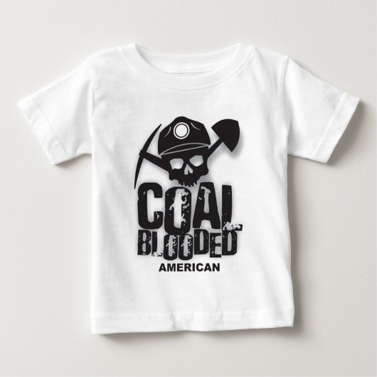 石炭BLOODED AMERICAN.jpg ベビーTシャツ (正面)
