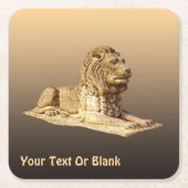 石獅子 スクエアペーパーコースター (正面)