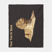 石獅子 フリースブランケット (正面)