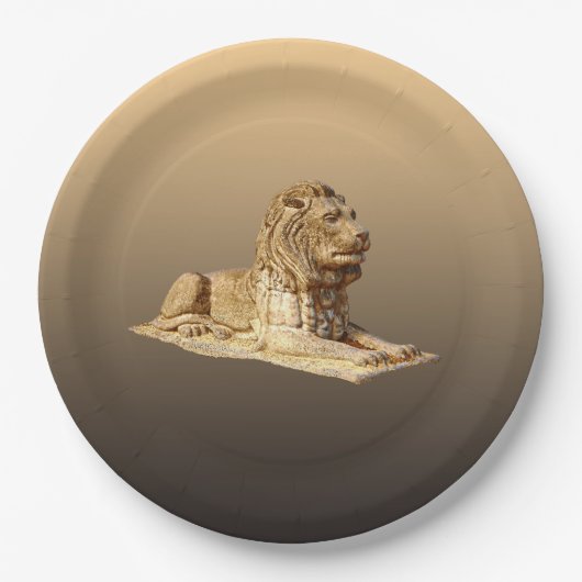 石獅子 ペーパープレート (正面)