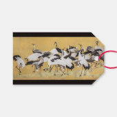 石田幽汀による鶴の群れ（右側） ギフトタグ (正面(横))