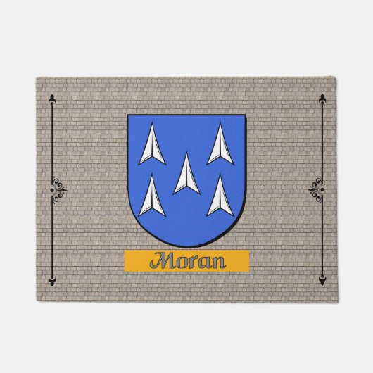 石畳のモラン歴史的盾 ドアマット (正面)