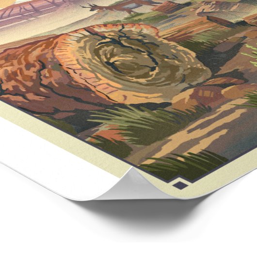 石畳の森の国立公園リトーのアートワーク ポスター (角)