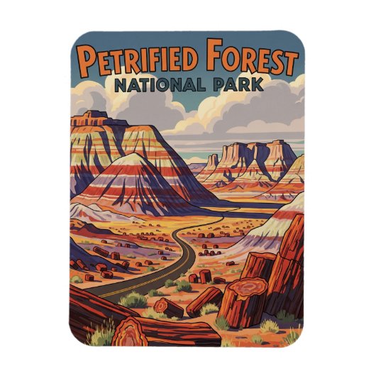 石畳の森林国立公園の風景 マグネット (縦)