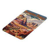 石畳の森林国立公園の風景 マグネット (左側)