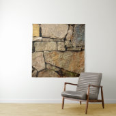 石畳の背景テクスチャで作られた石壁 タペストリー (インサイチュ)