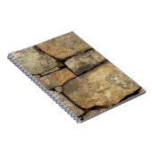 石畳の背景テクスチャで作られた石壁 ノートブック (右側)