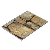 石畳の背景テクスチャで作られた石壁 ノートブック (左側)