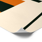 石畳の通りと太陽のミニマルな村 ポスター (角)