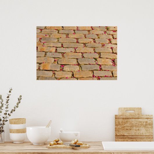 石畳歩く詳細 ポスター (キッチン)