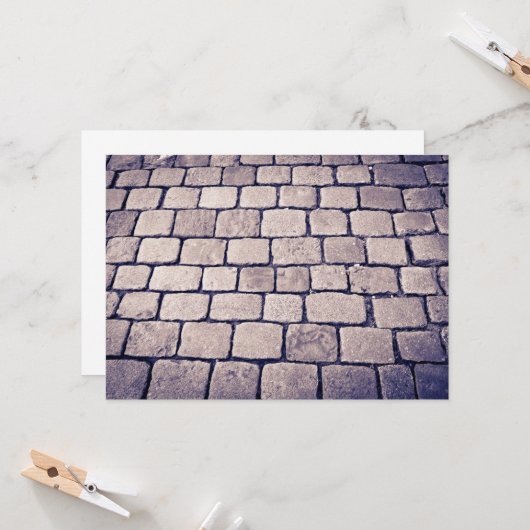 石畳通り詳細、水平 カード (正面/裏面インサイチュ)